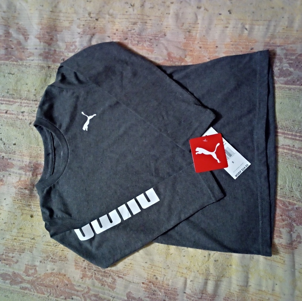 ♥️Sold ...PUMA gray t-shirt for boy